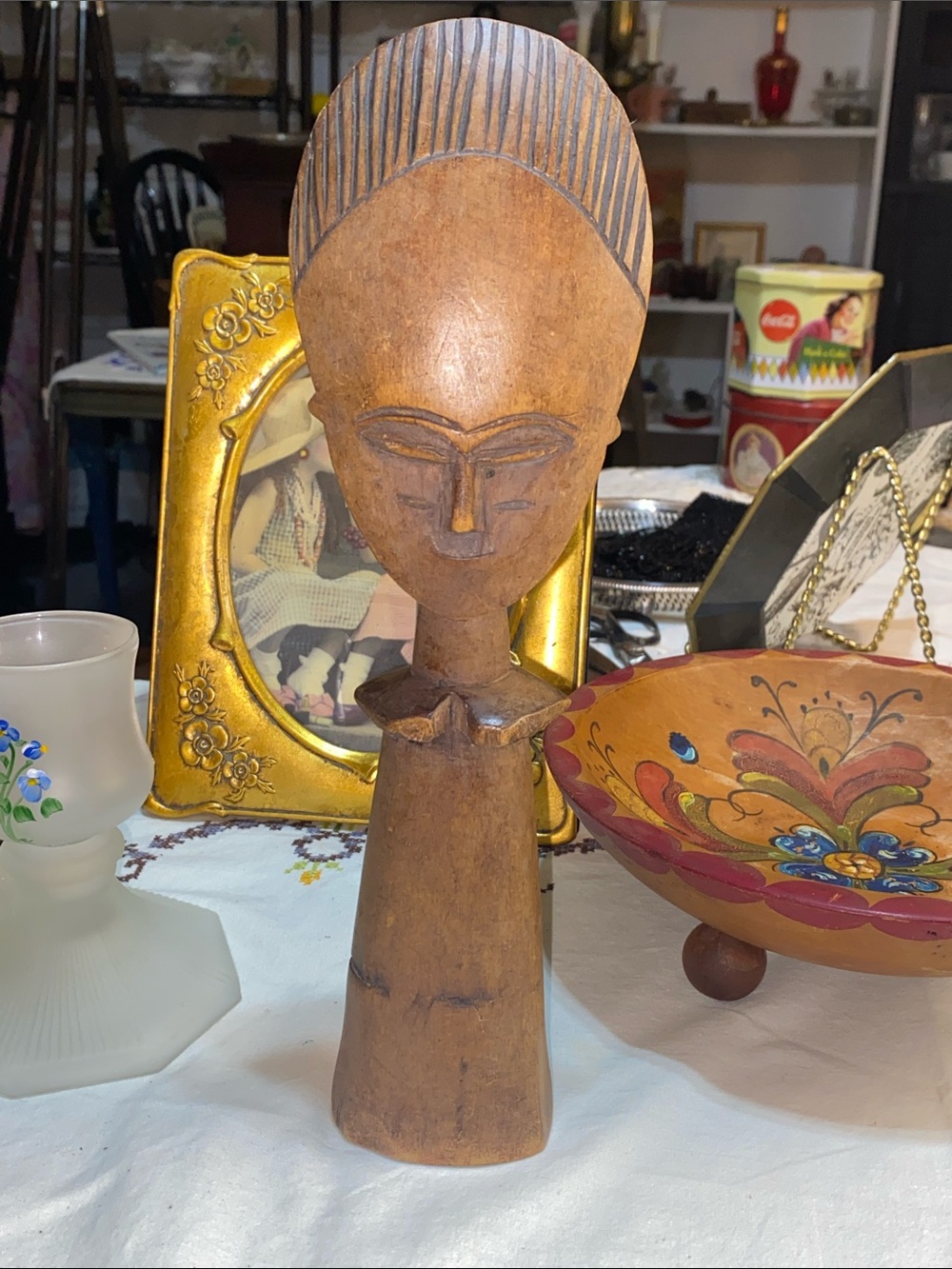 11.5” tall Antique Fertility Doll Ashanti Akua'ba Handcrafted African Art